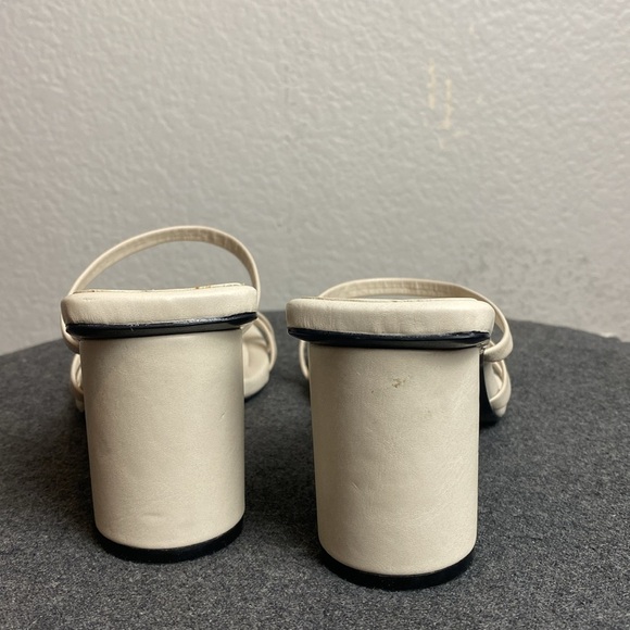 Zara ivory square toe heel sandals - Picture 5 of 8